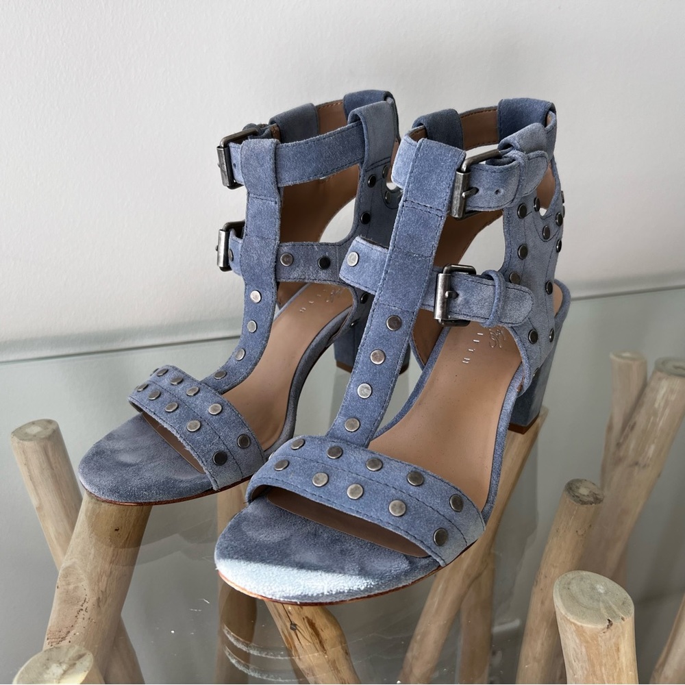 Suede Gladiator Heeled Sandals